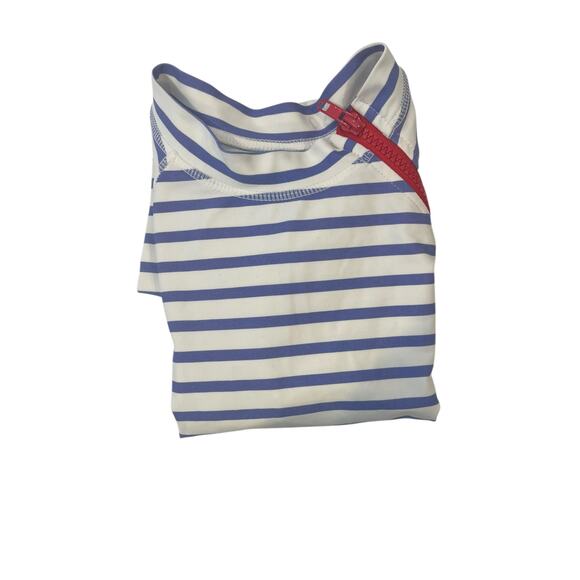 Cabana Life Girls Blue & White Striped Rash Guard – Size 12 - Picture 2 of 5